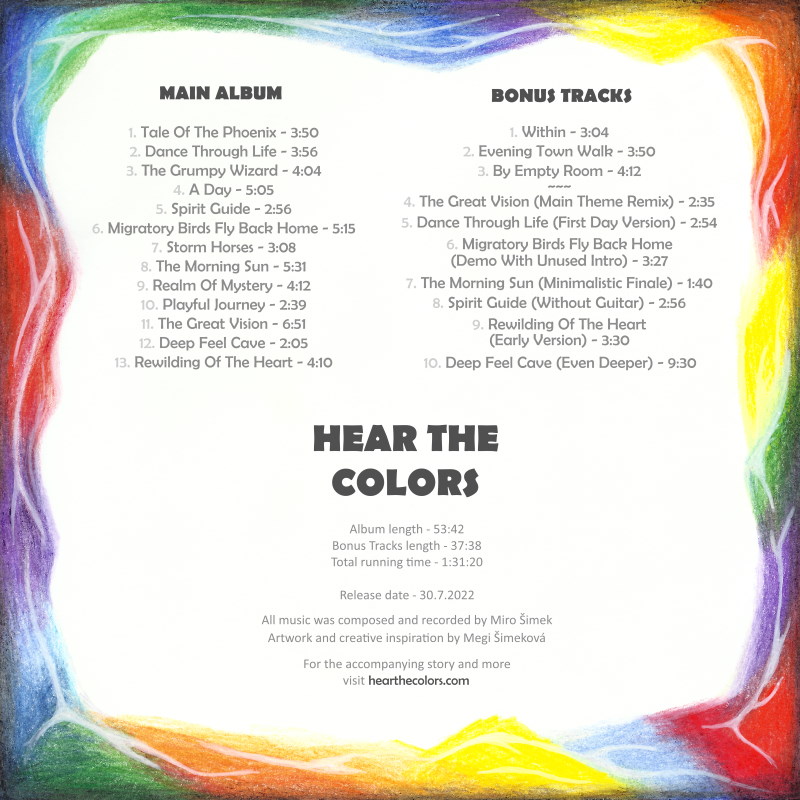 Hear The Colors - tracklist back artwork